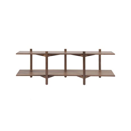 Zig Zag Shelf Media, Walnut