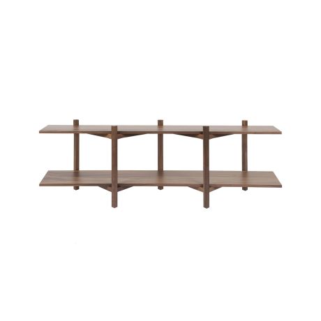 Zig Zag Shelf Media, Walnut