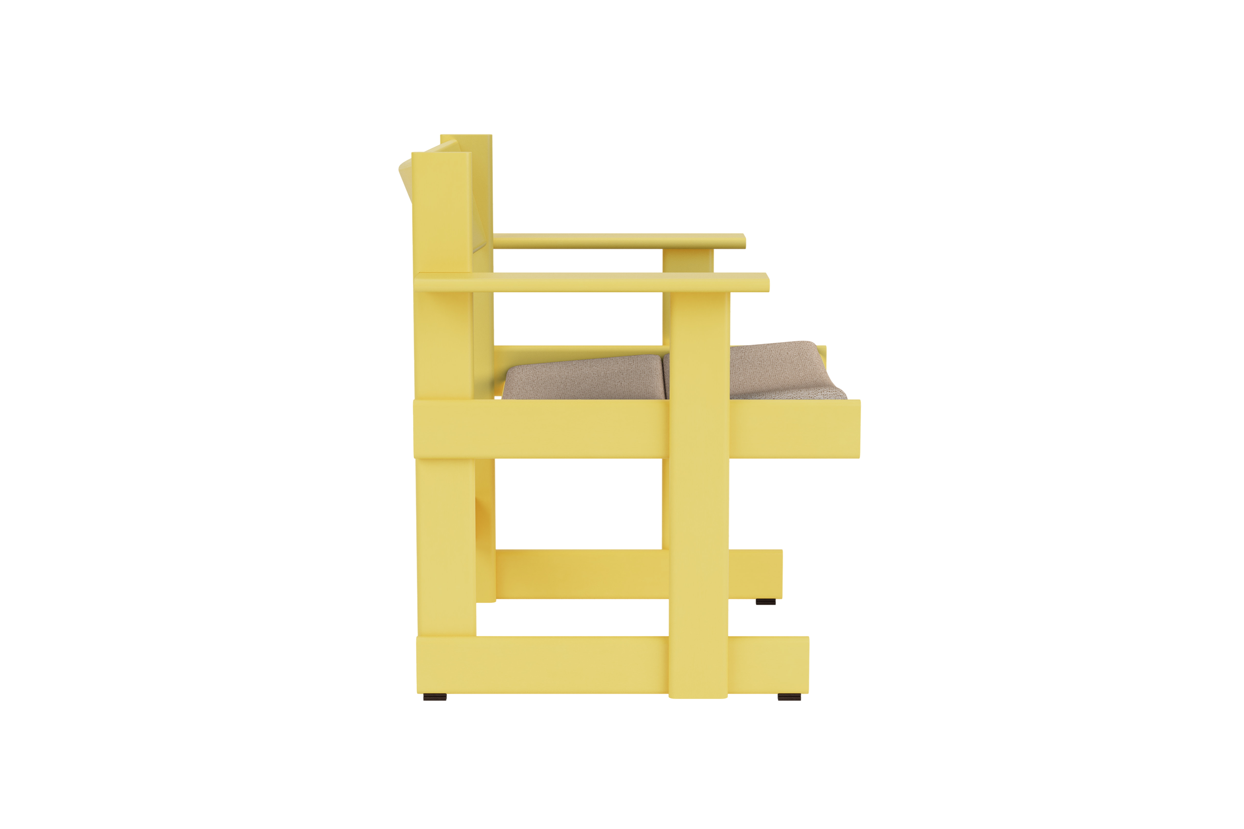 Bullnose Lounge Chair, Yellow / Swan Seat Pad UK, Art. no. 31685 (image 3)