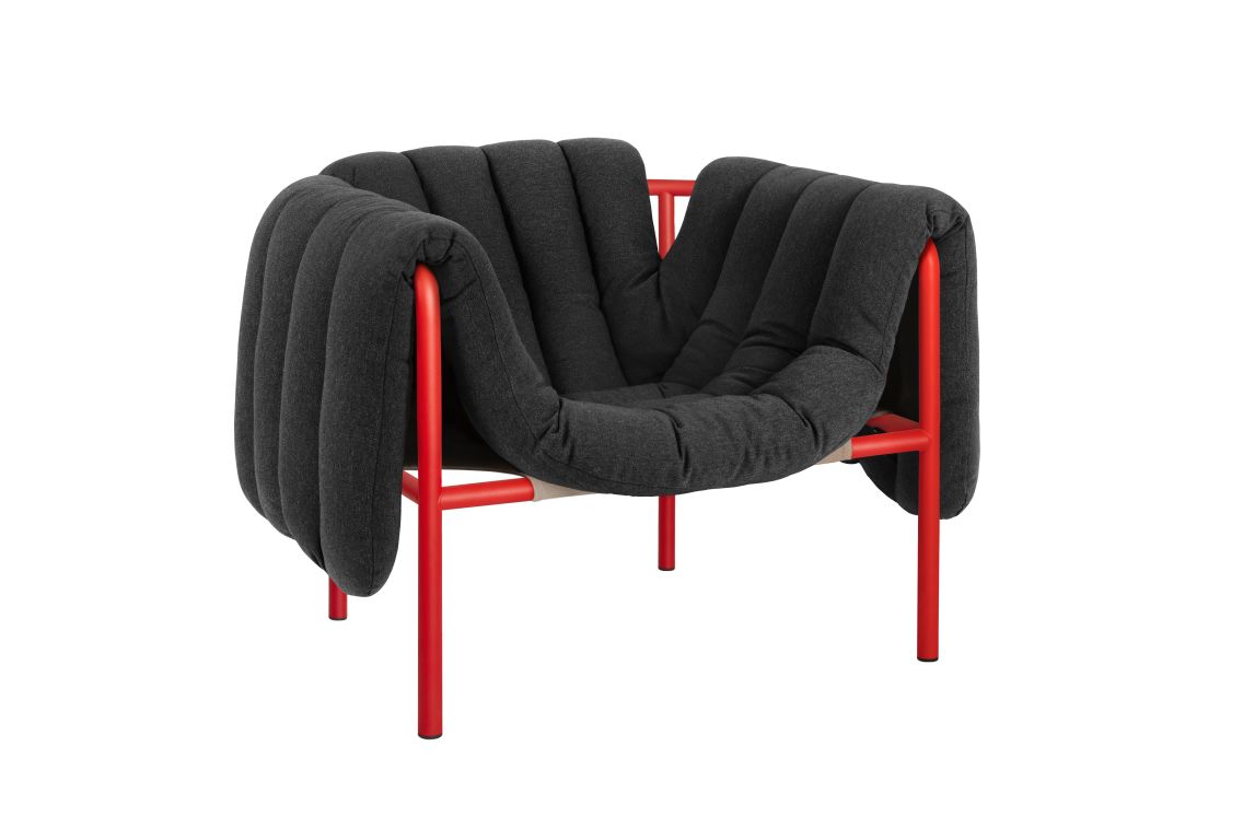Puffy Lounge Chair, Anthracite / Traffic Red, Art. no. 20492 (image 1)