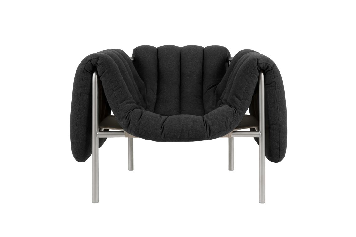 Puffy Lounge Chair, Anthracite / Stainless (UK), Art. no. 20638 (image 2)