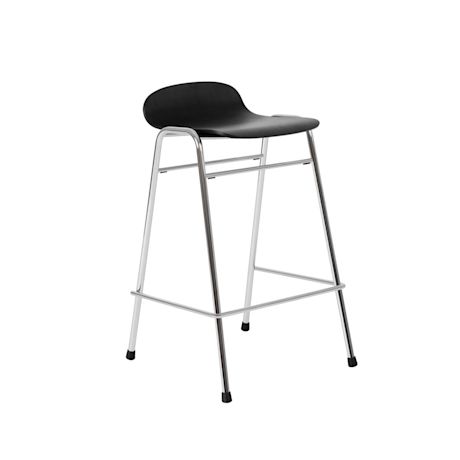 Touchwood Counter Stool, Black / Chrome