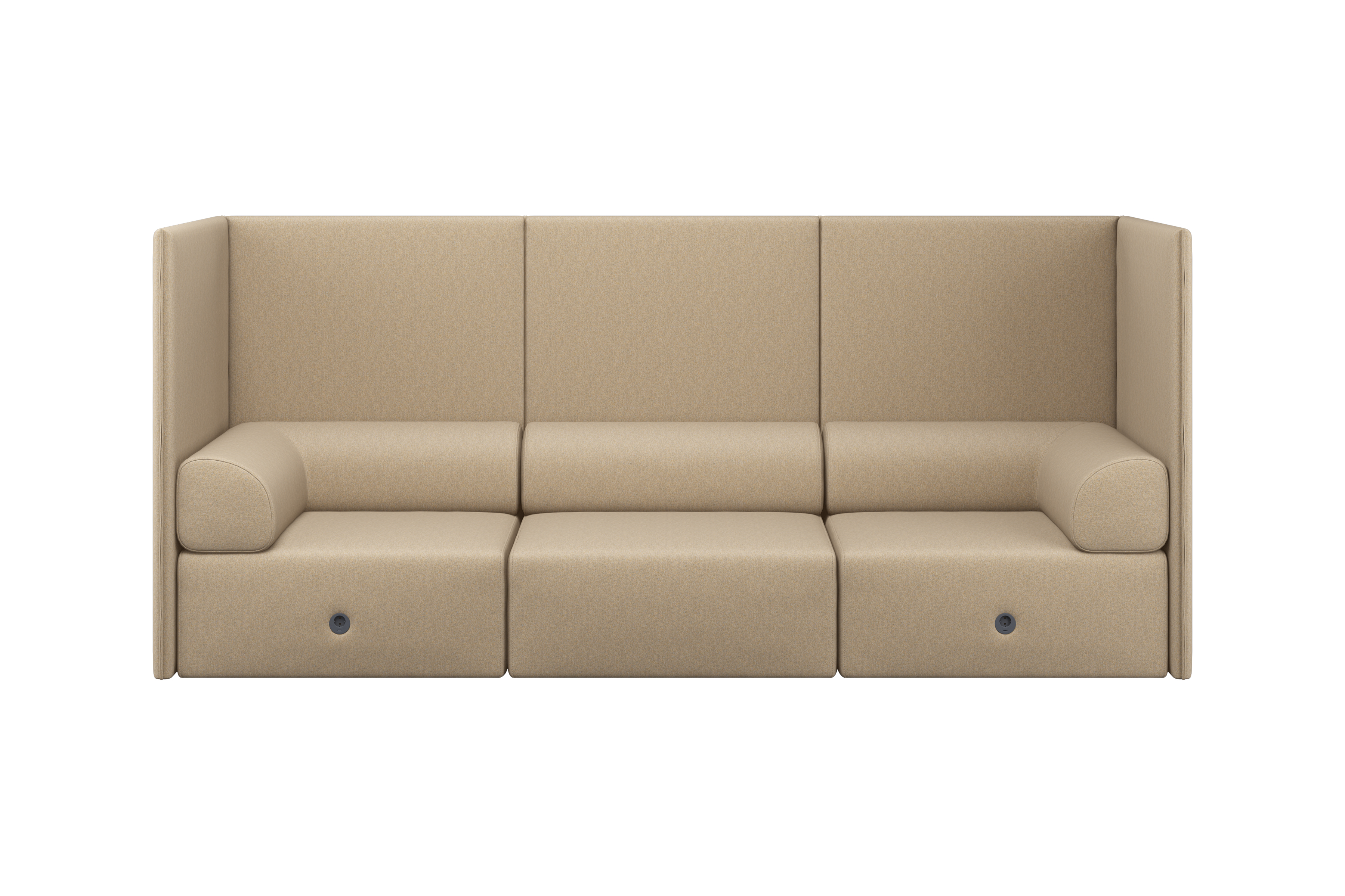 Palo Block 3-seater Sofa High Back with Armrests, Beige (UK), Art. no. 20751 (image 4)