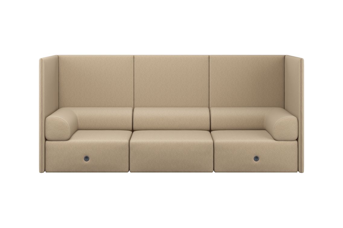 Palo Block 3-seater Sofa High Back with Armrests, Beige (UK), Art. no. 20751 (image 4)