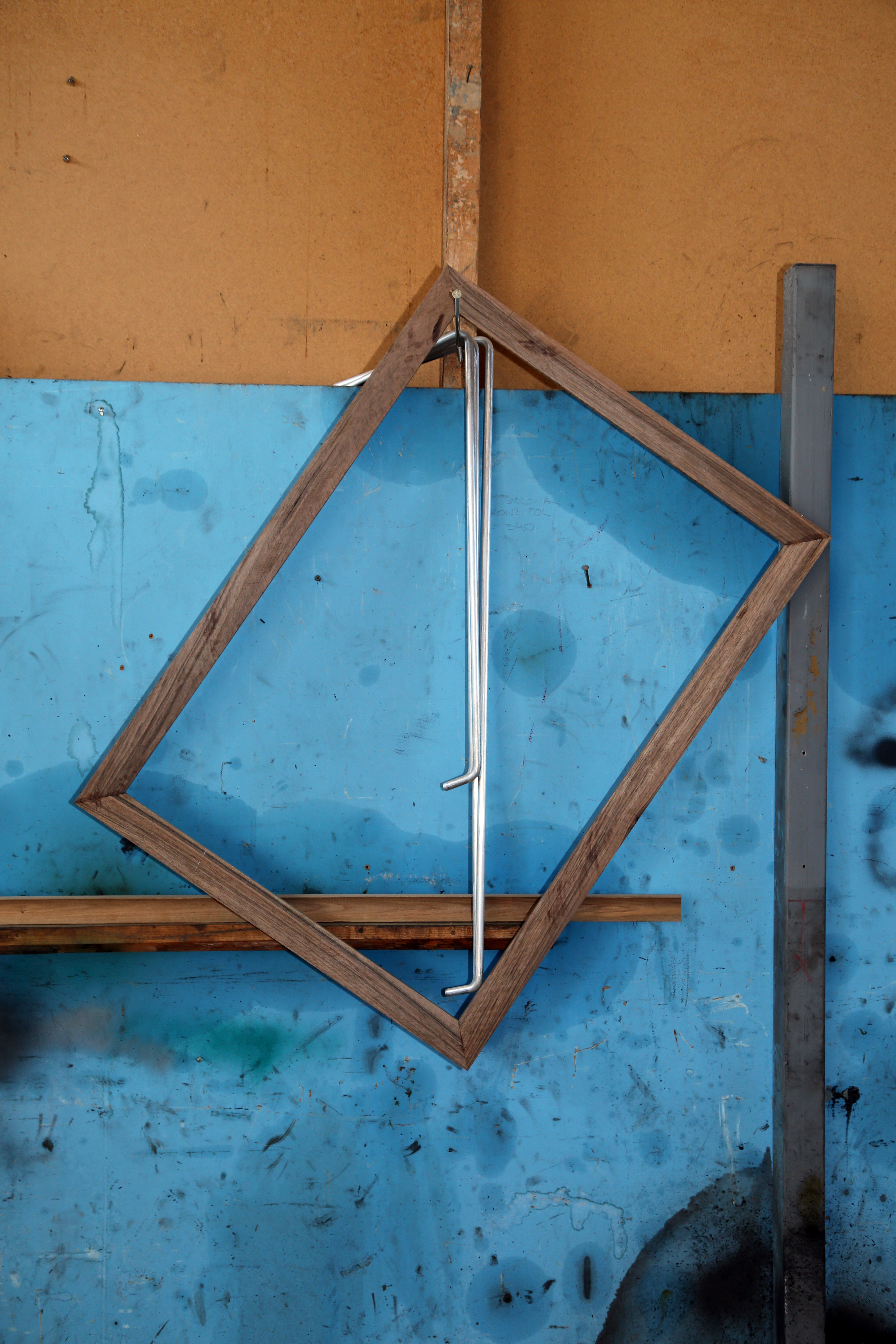 An editorial image from behind the scenes of making Wiggle Box Frame, a Hem X limited edition piece.