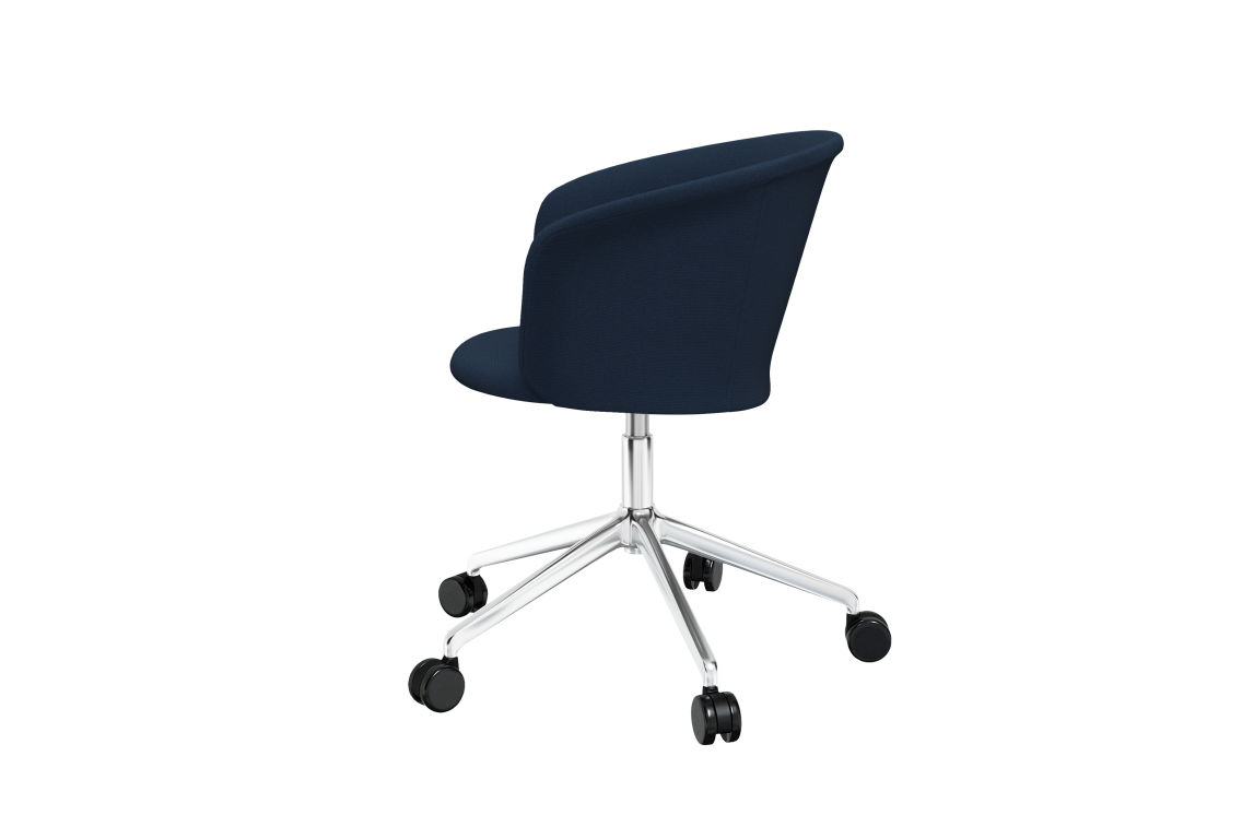 Kendo Swivel Chair 5-star Castors, Dark Blue / Polished, Art. no. 30964 (image 3)