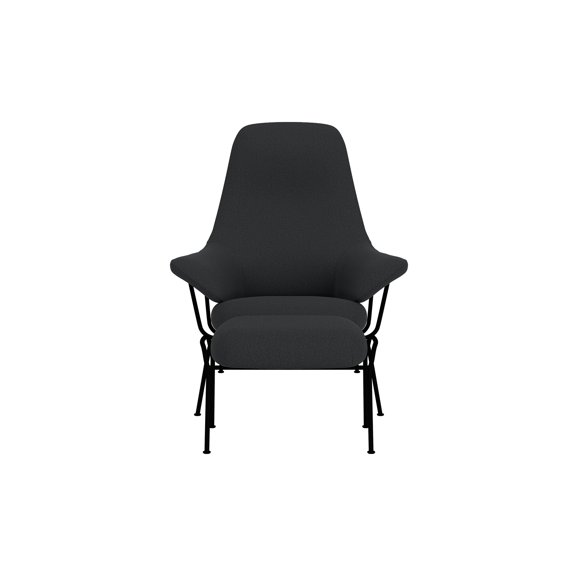 Hai Lounge Chair + Ottoman, Cura 60019/Black, Art. no. 31961 (image 2)