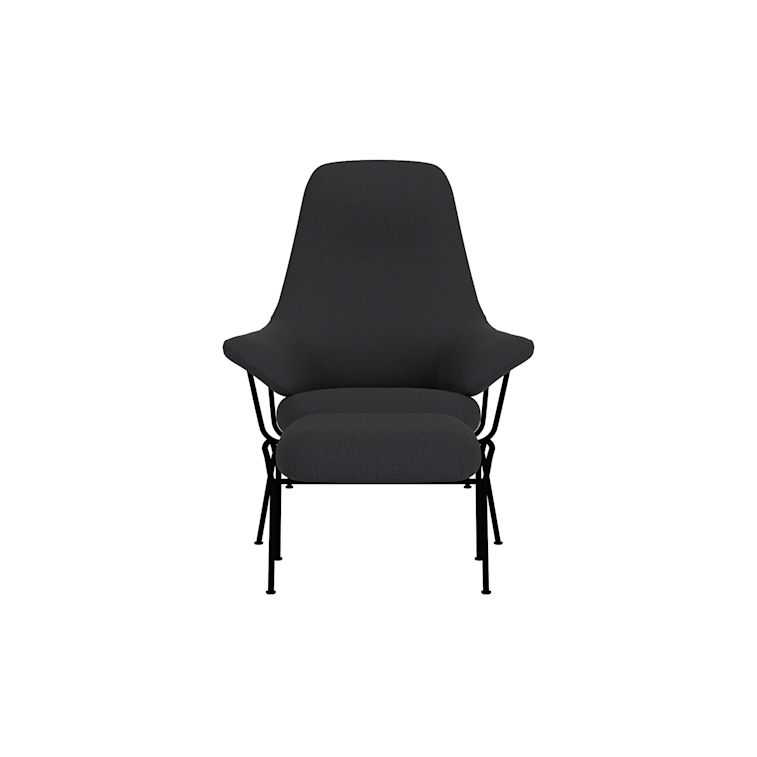 Hai Lounge Chair + Ottoman, Cura 60019/Black, Art. no. 31961 (image 2)