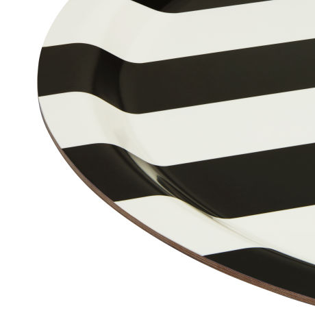 Stripe Tray Medium, Cream / Black