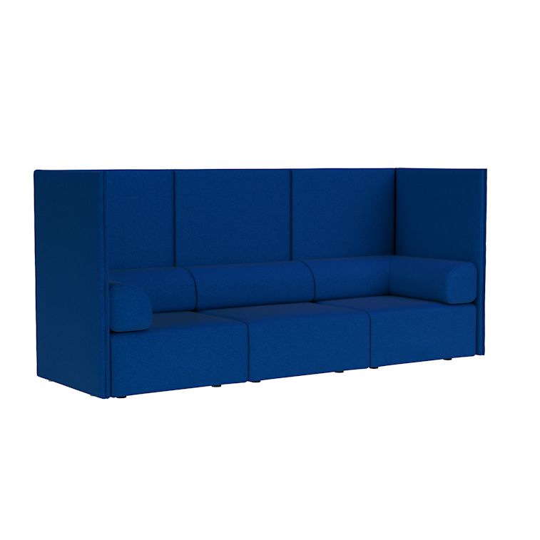 Palo Block 3-seater Sofa High Back with Armrests, Sera Cobalt, Art. no. 94947 (image 1)