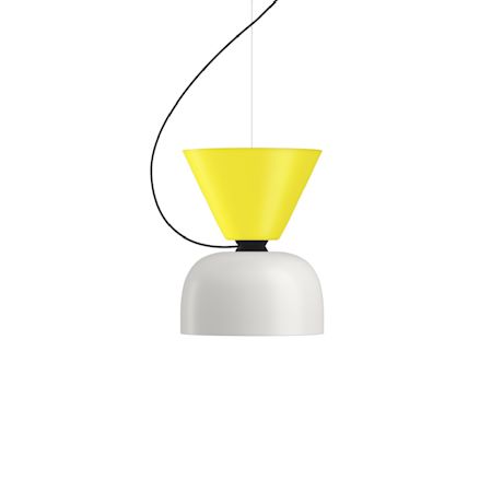 Alphabeta Pendant Uno, Sulfur Yellow / Silk Grey