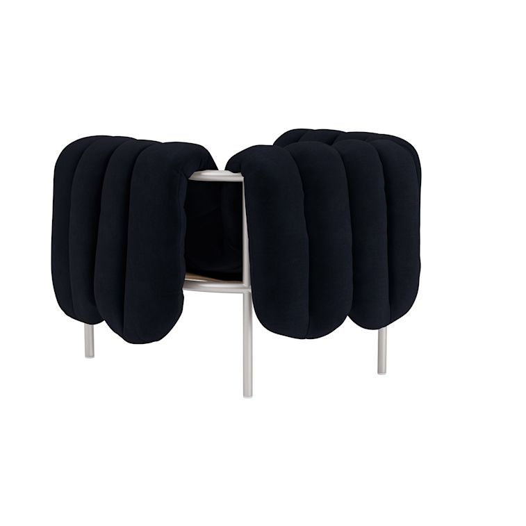 Puffy Lounge Chair, Velluto Coex VL30 / Stainless (UK), Art. no. 31851 (image 2)