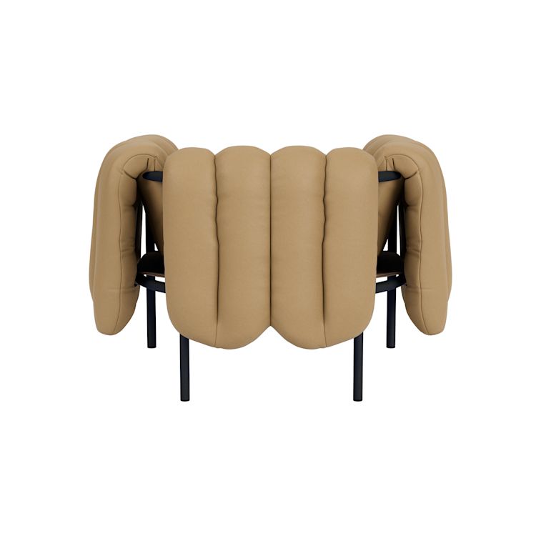 Puffy Lounge Chair, Elmosoft Leather 03009 / Black Grey (UK), Art. no. 90080 (image 5)