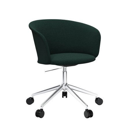 Kendo Swivel Chair 5-star Castors, Pine / Polished (UK)