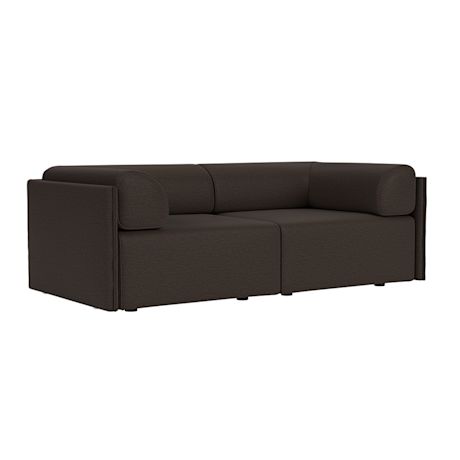 Palo Block 2-seater Sofa Low Back with Armrests, Amdal 280