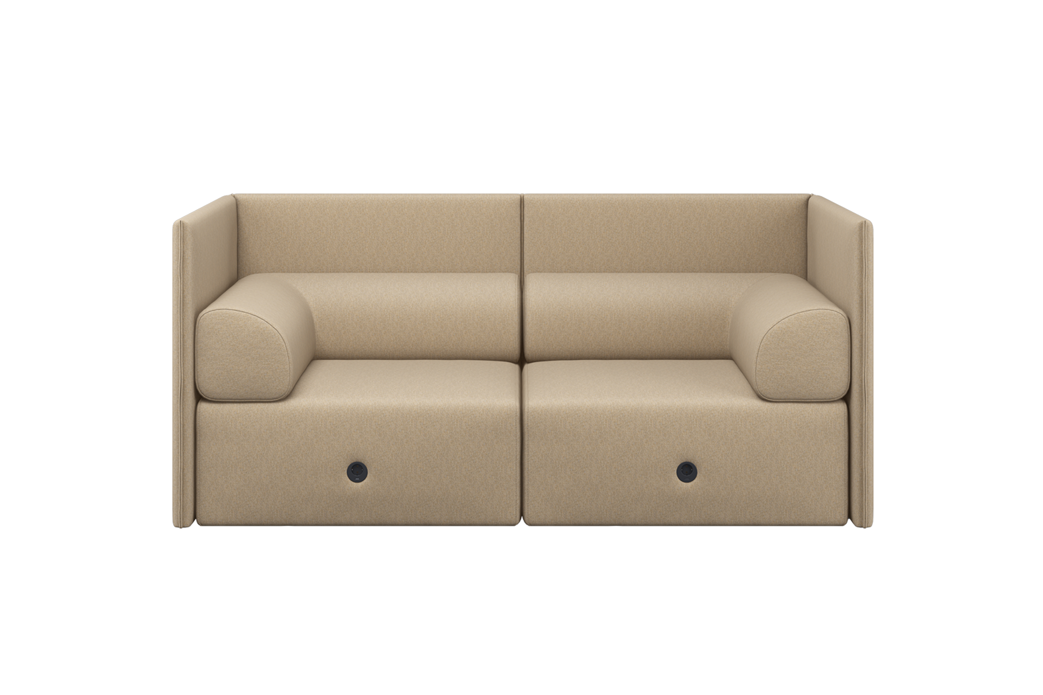 Palo Block 2-seater Sofa Medium Back with Armrests, Beige (UK), Art. no. 20747 (image 4)