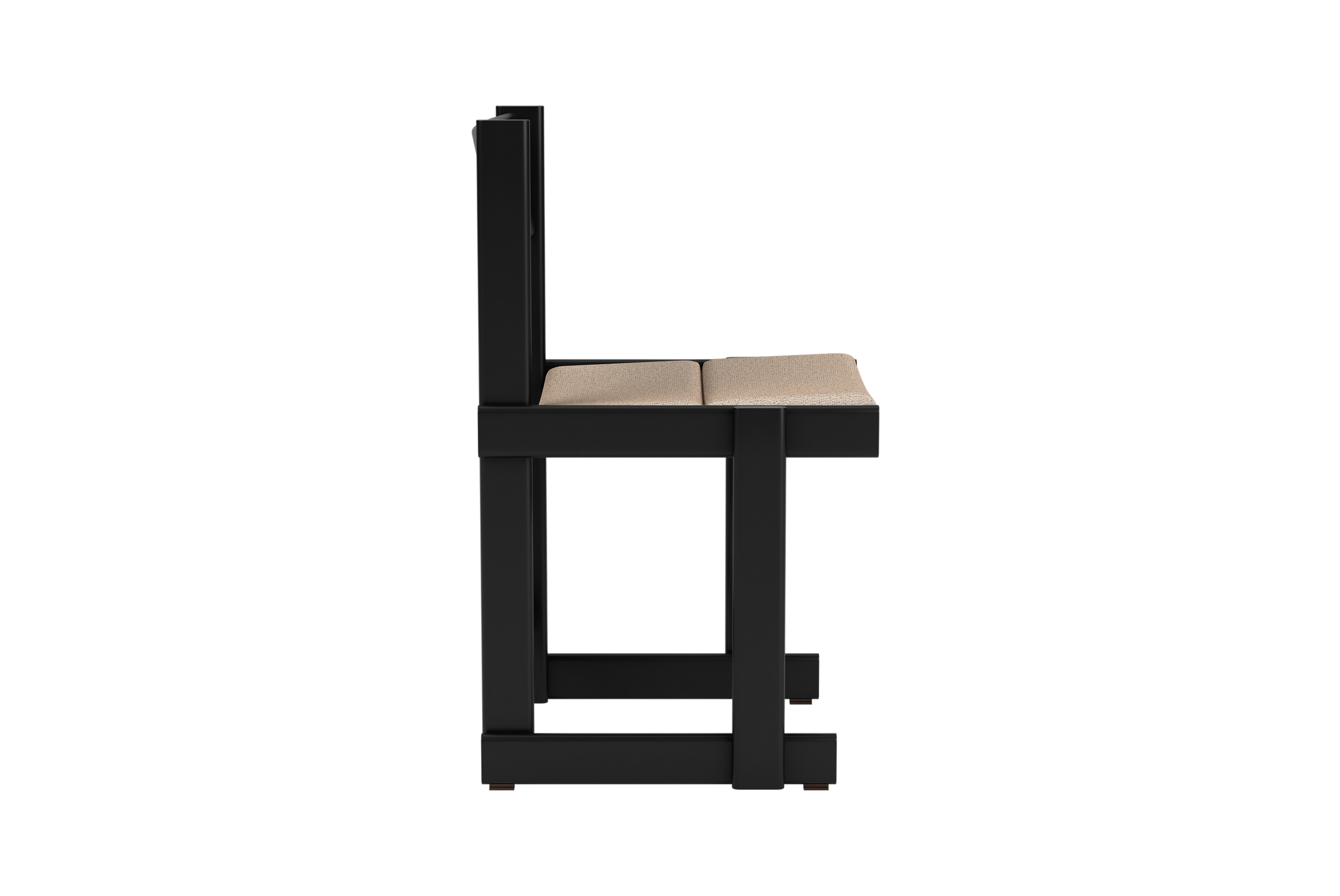 Bullnose Chair, Black / Swan Seat Pad, Art. no. 31667 (image 3)