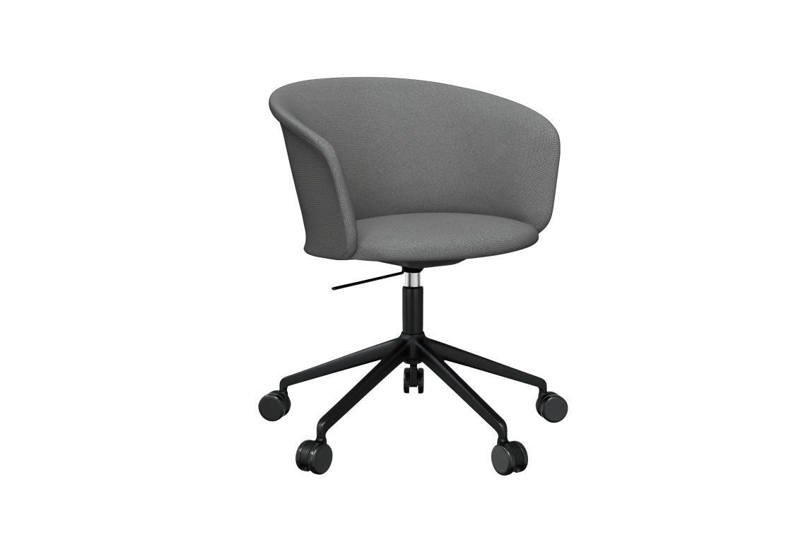 Kendo Swivel Chair 5-star Castors, Grey / Black (UK), Art. no. 20552 (image 1)