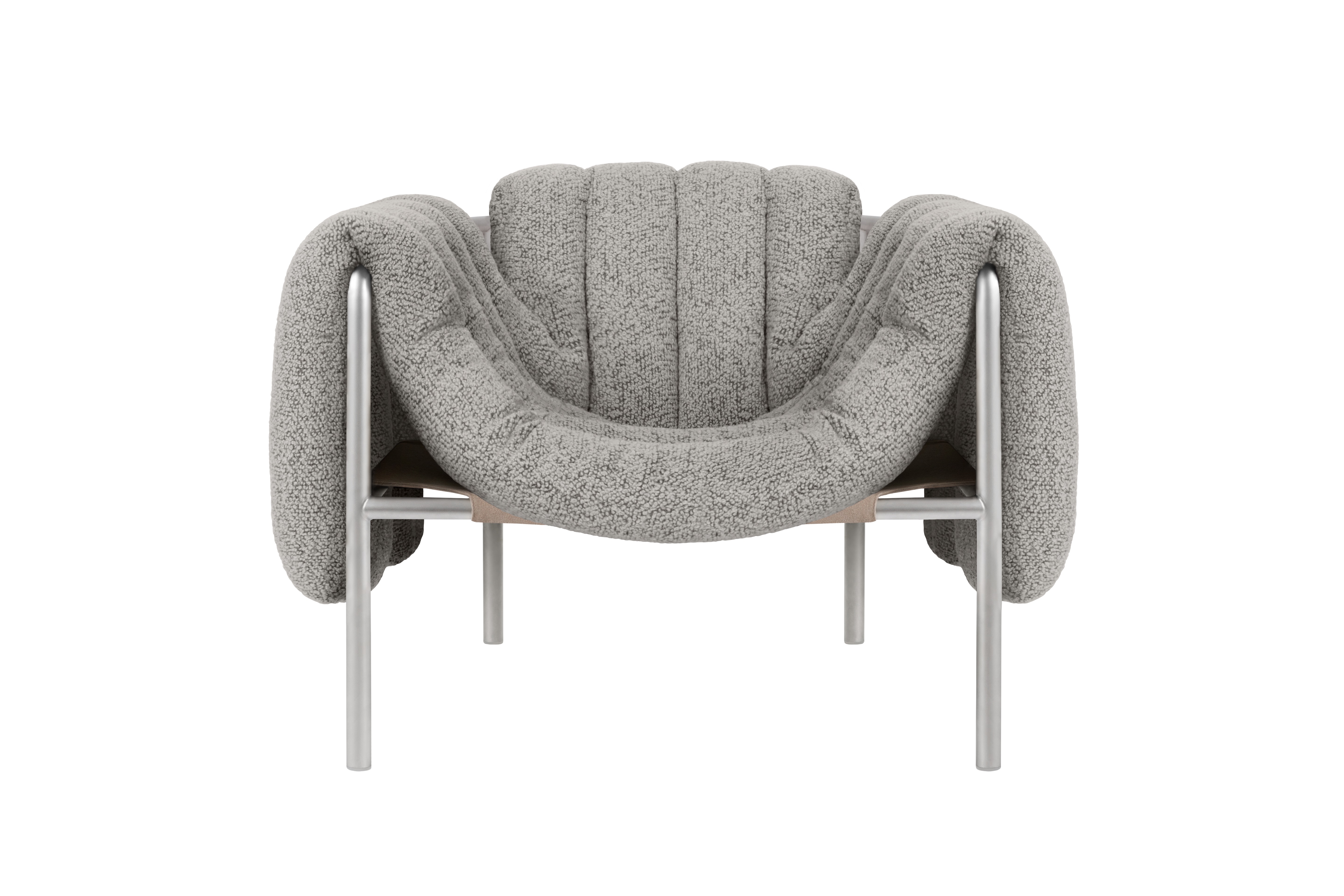 Puffy Lounge Chair, Pebble / Stainless (UK), Art. no. 20696 (image 2)