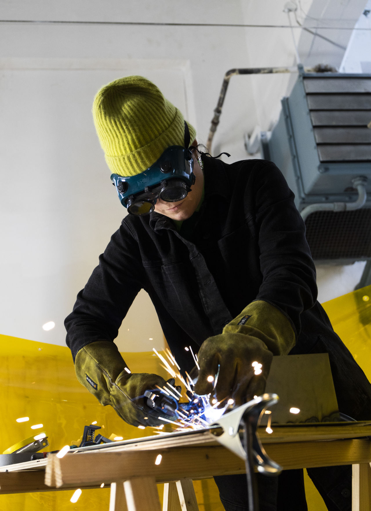 An editorial image from the behind the scenes of making a Powder Vase, a Hem X Limited Edition piece.