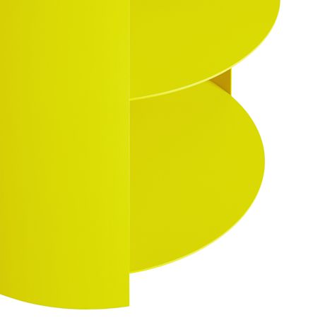 Hide Pedestal, Sulfur Yellow Textured