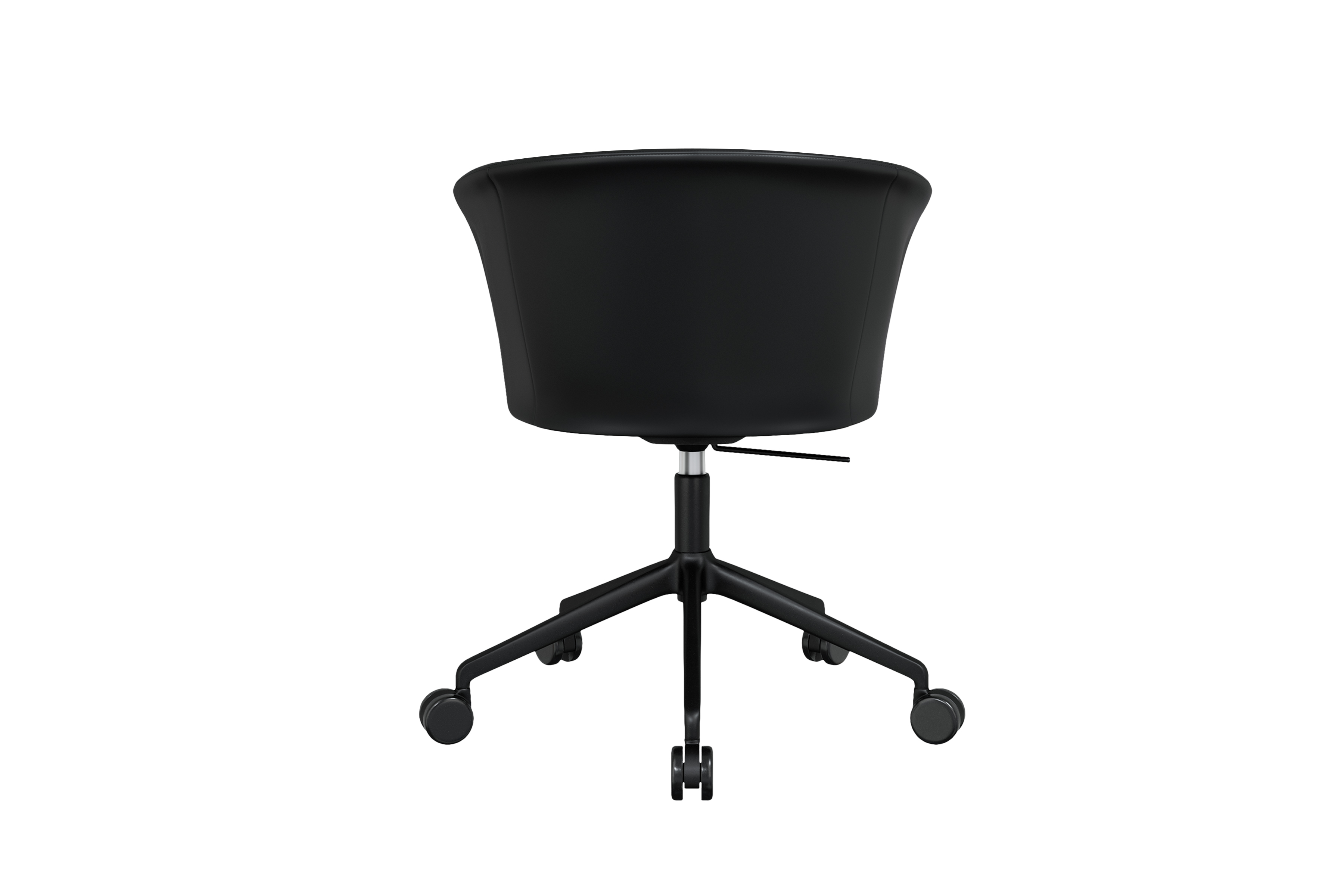 Kendo Swivel Chair 5-star Castors, Black Leather / Black, Art. no. 20247 (image 4)