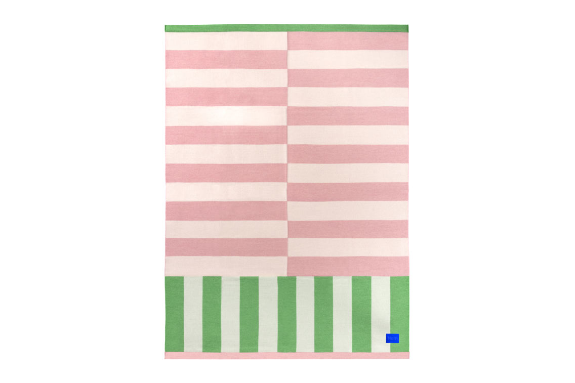 Stripe Throw, Pink / Green, Art. no. 30541 (image 3)
