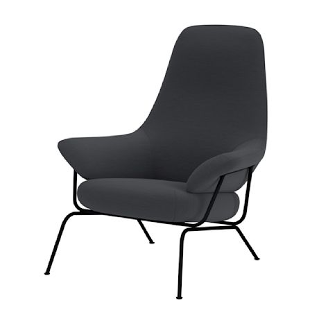 Hai Lounge Chair, Charcoal