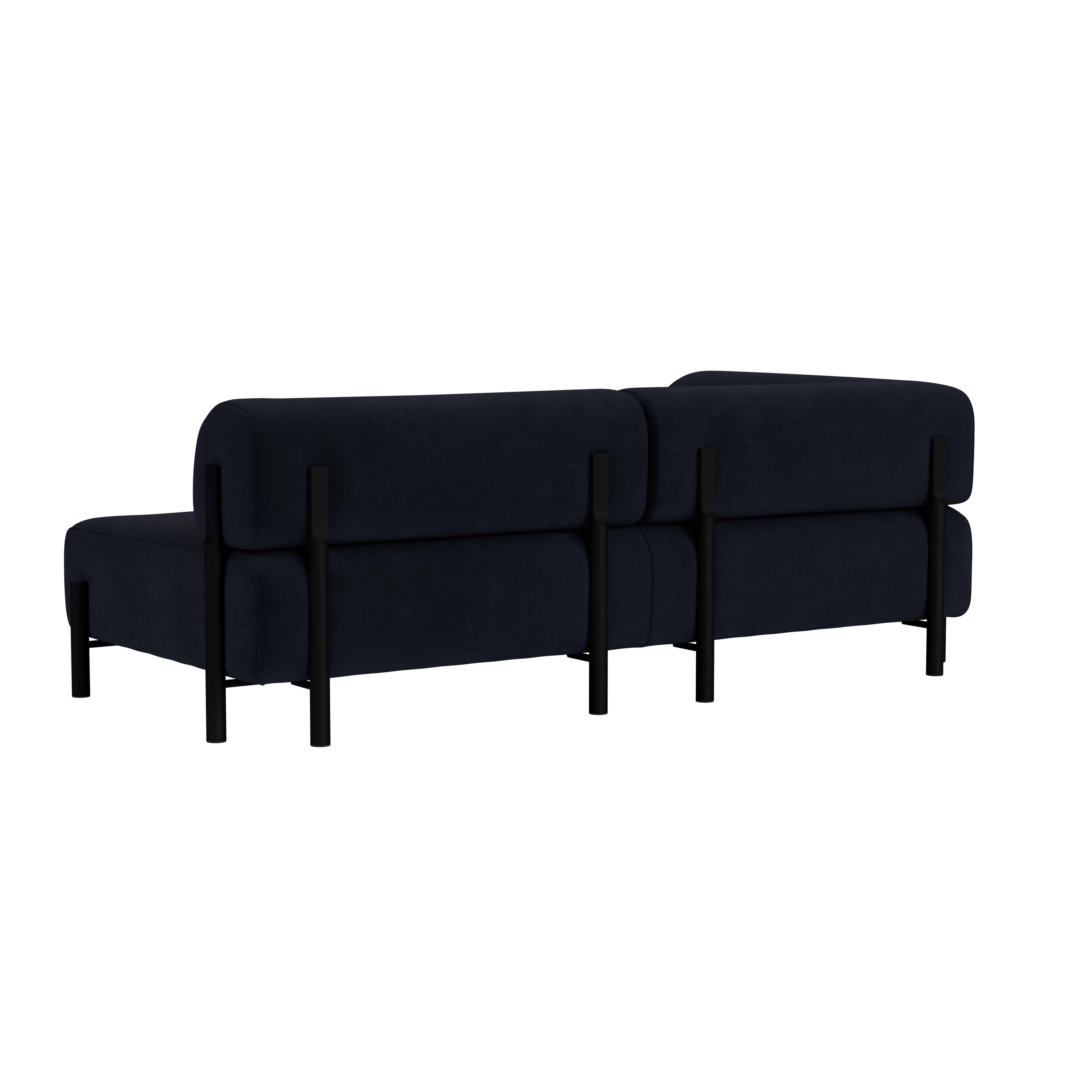 Palo 2-seater Sofa Chaise Left, Velluto Coex VL30/Black, Art. no. 31874 (image 4)