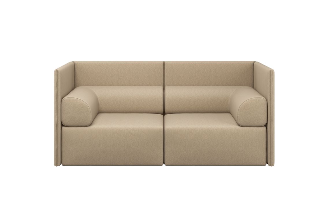 Palo Block 2-seater Sofa Medium Back with Armrests, Beige, Art. no. 31400 (image 1)