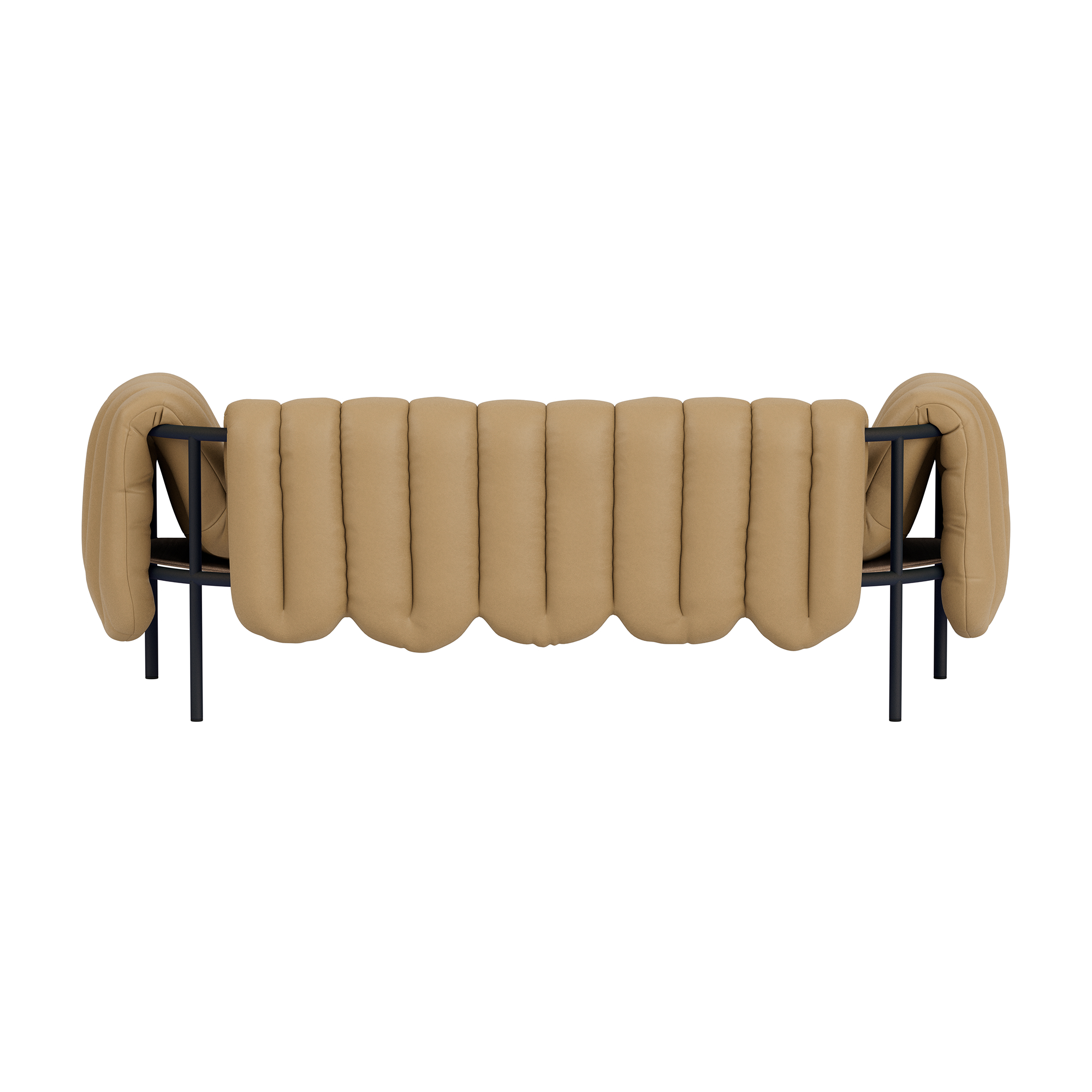 Puffy 2.5-seater Sofa, Elmosoft Leather 03009 / Black Grey, Art. no. 95997 (image 5)