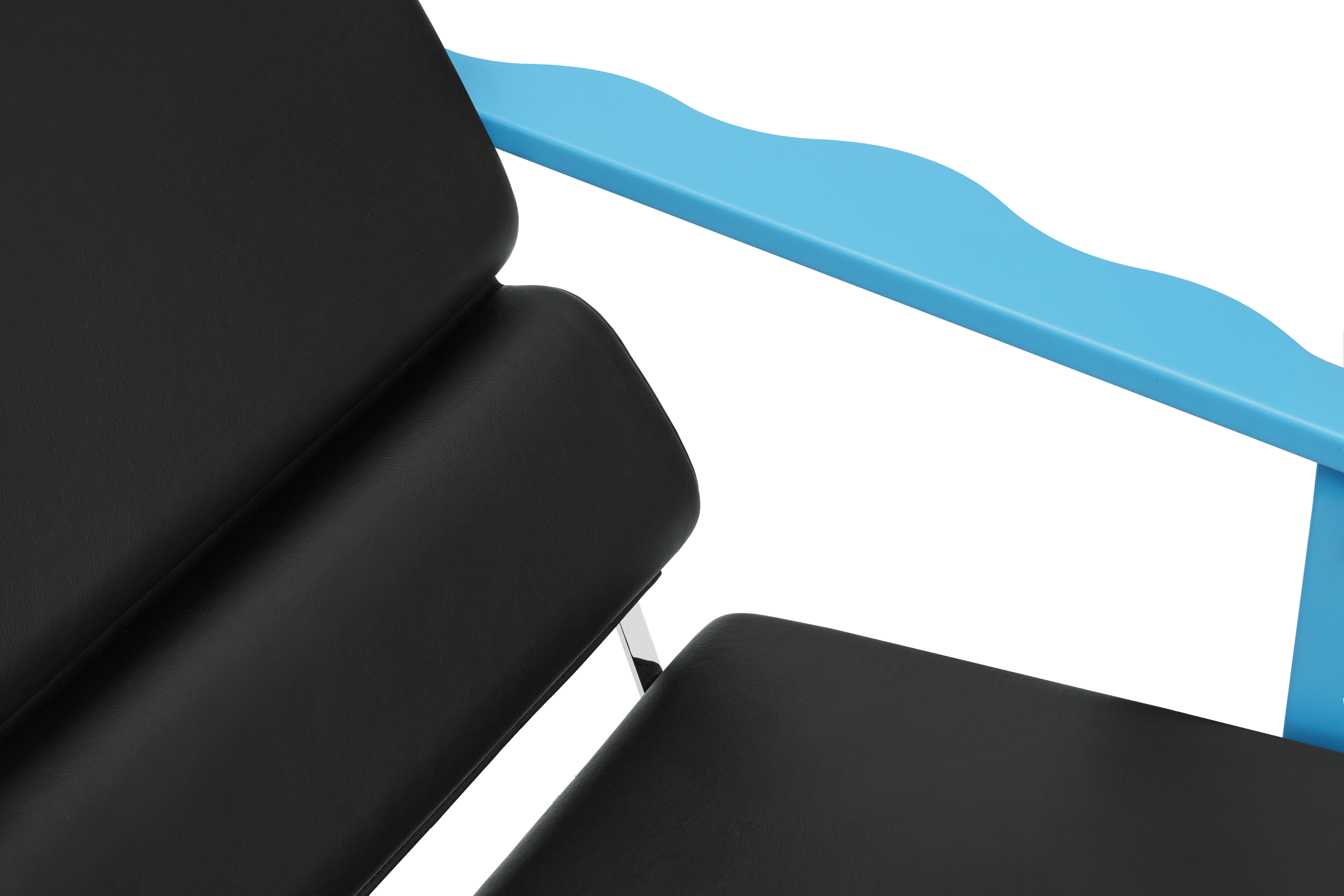 Experiment Lounge Chair, 502 / Blue / Black Leather, Art. no. 30947 (image 5)