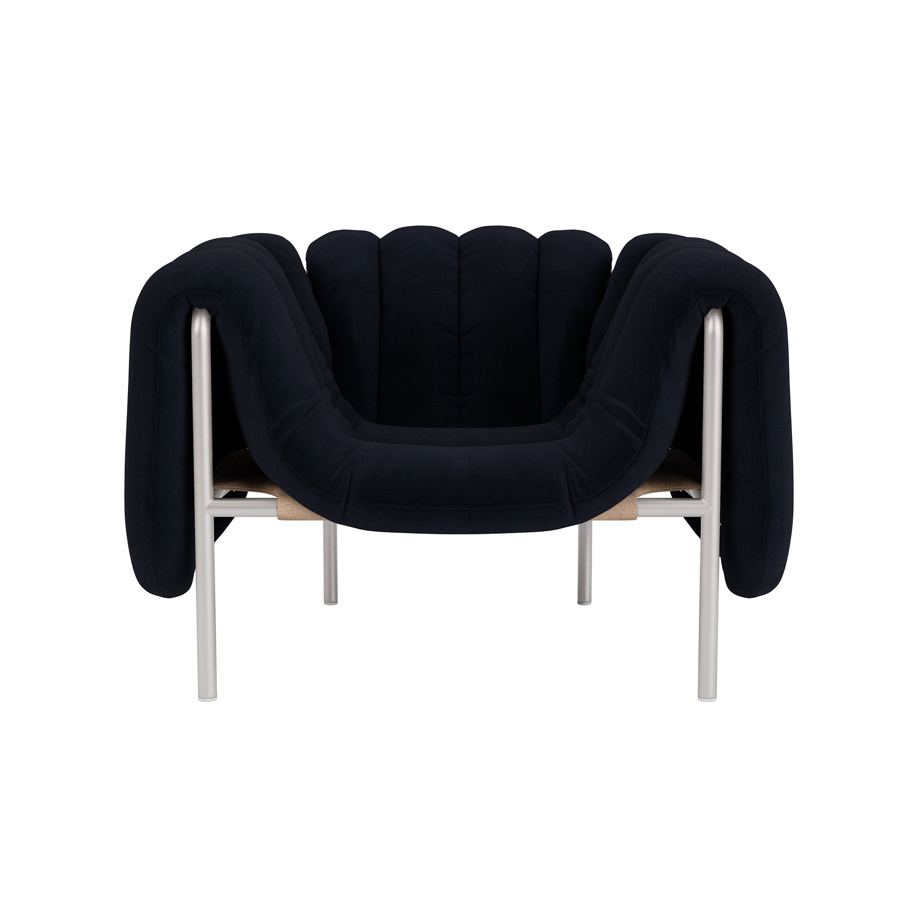 Puffy Lounge Chair, Velluto Coex VL30 / Stainless, Art. no. 31846 (image 2)