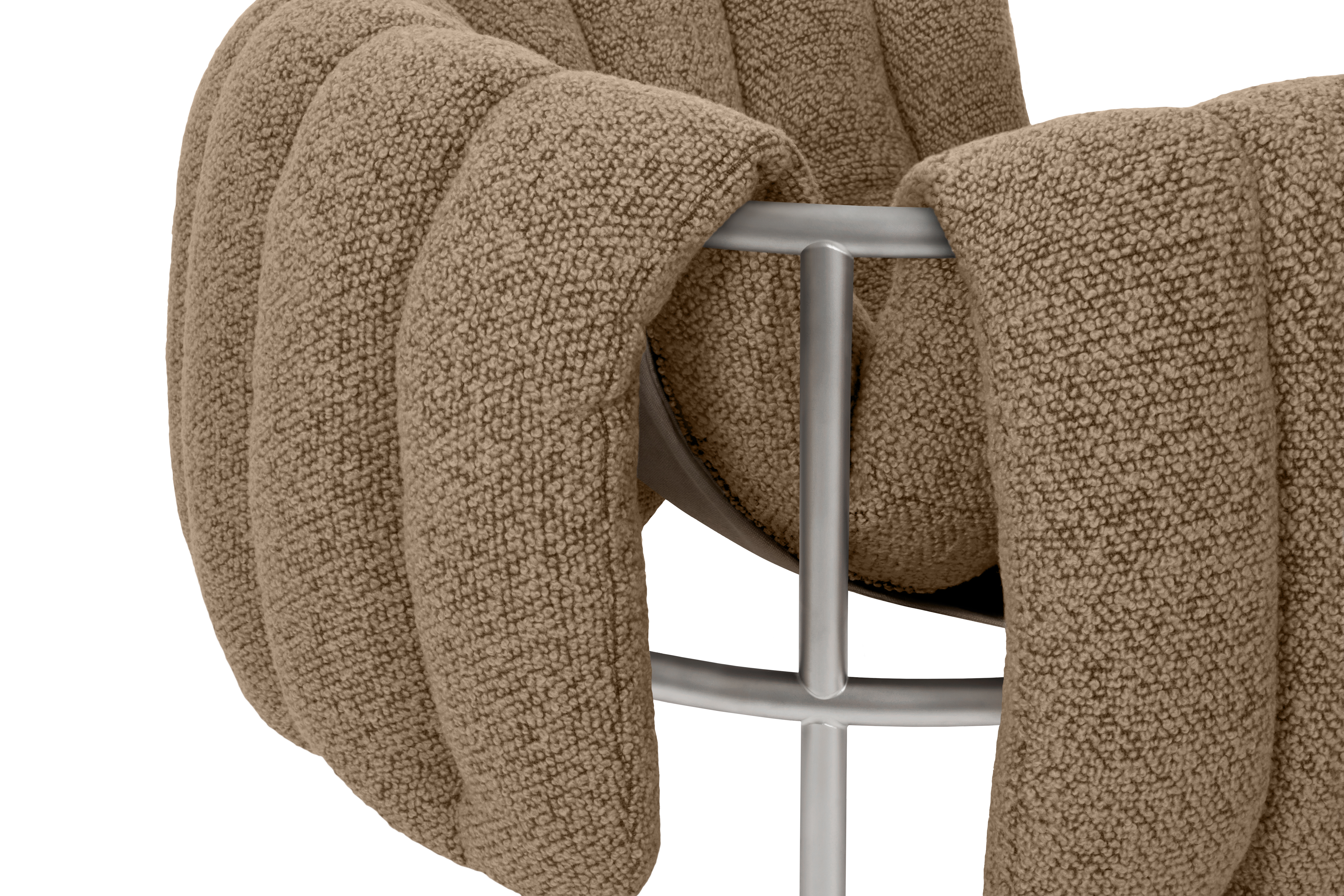 Puffy Lounge Chair, Sawdust / Stainless — Hem