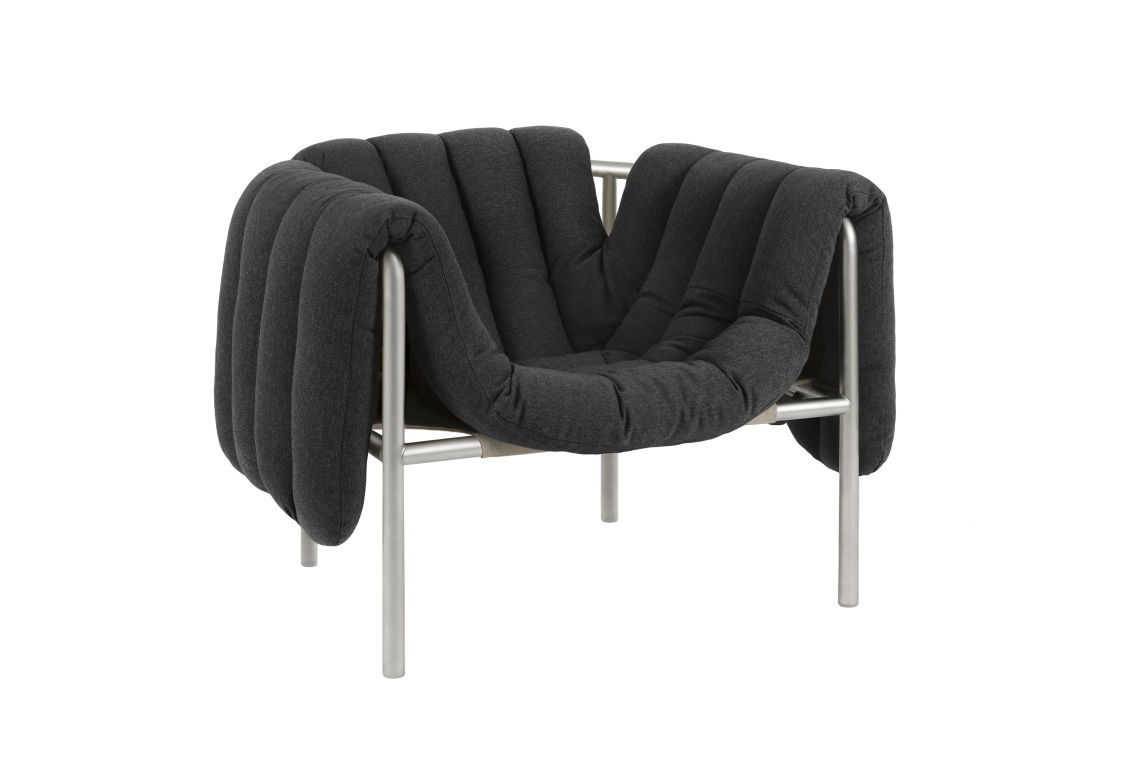 Puffy Lounge Chair, Anthracite / Stainless, Art. no. 20192 (image 2)