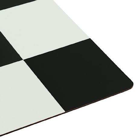 Check Placemat (Set of 2), Cream / Black