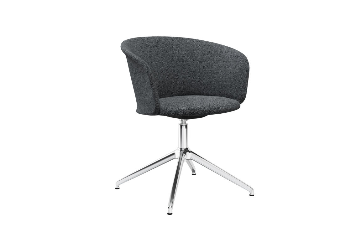 Kendo Swivel Chair 4-star Return, Graphite / Polished (UK), Art. no. 20511 (image 1)