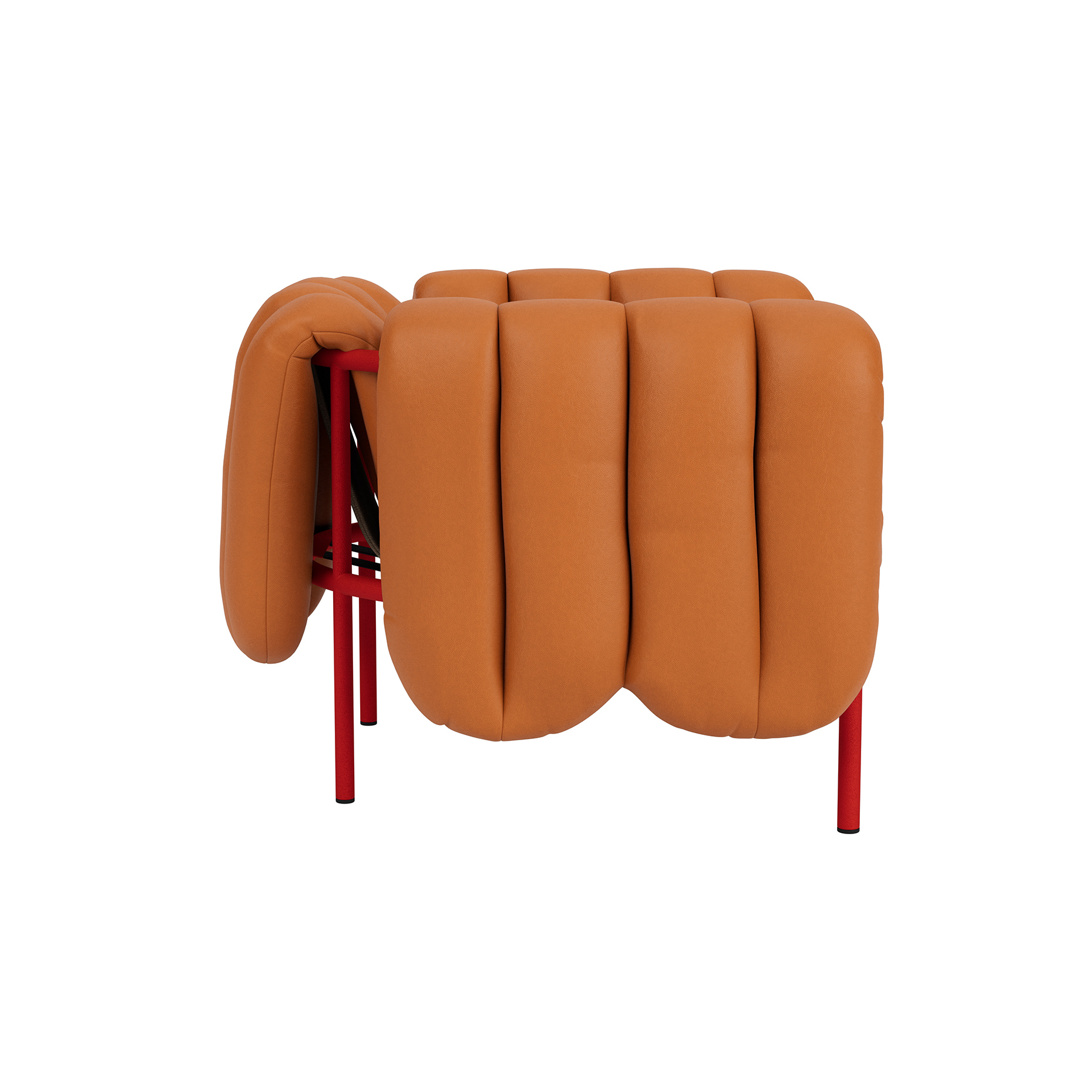 Puffy Lounge Chair, Elmosoft Leather 54035 / Traffic Red (UK), Art. no. 90115 (image 4)