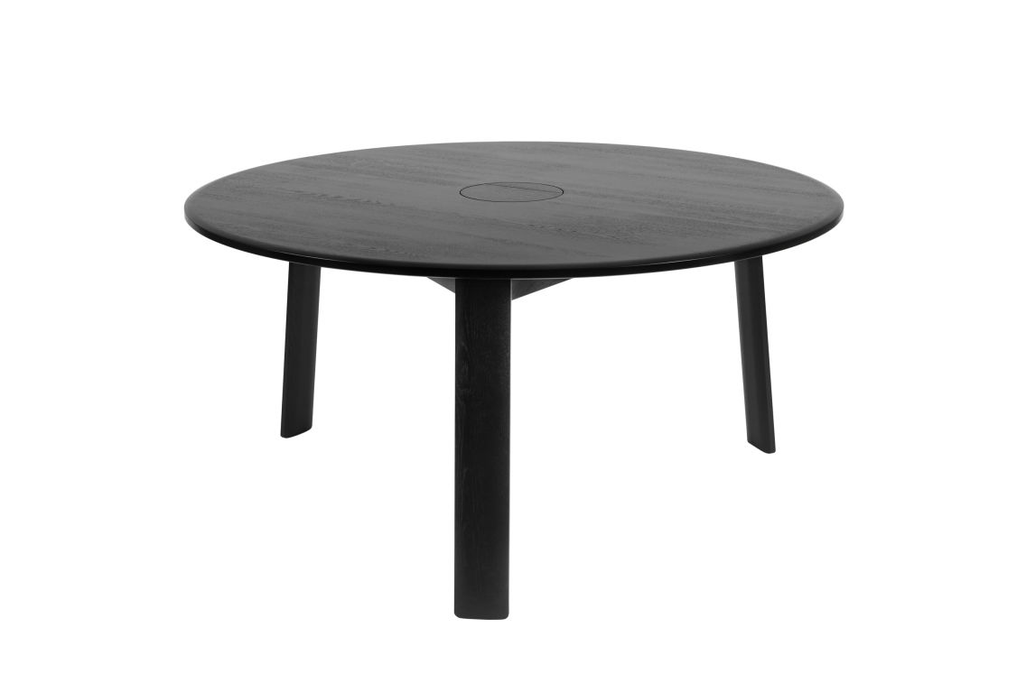 Alle Table Round Table 150 cm / 59 in Media, Black Oak, Art. no. 30331 (image 1)