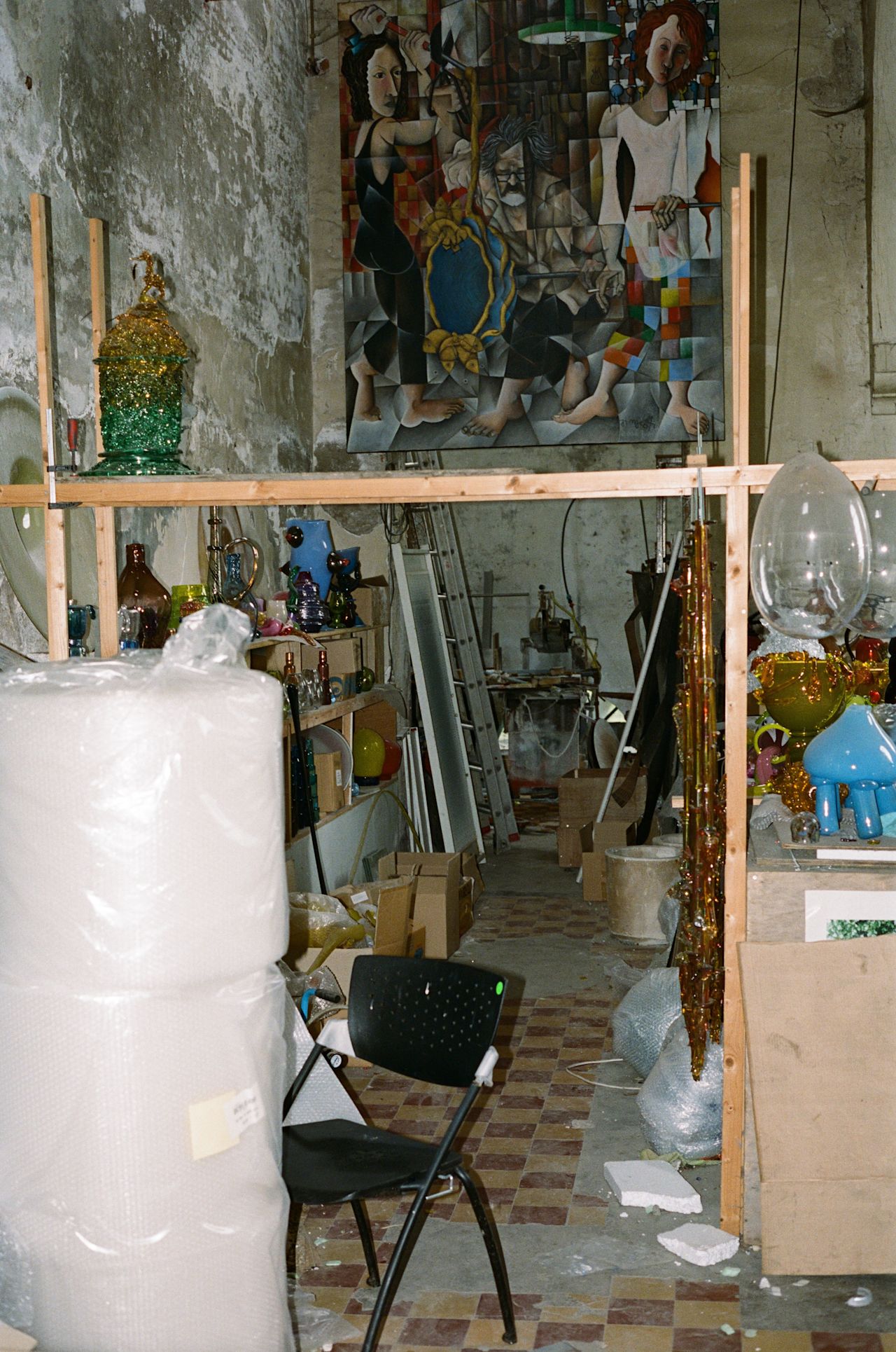 An editorial image from behind the scenes of making Bubble Candelabra, a Hem X limited edition piece.