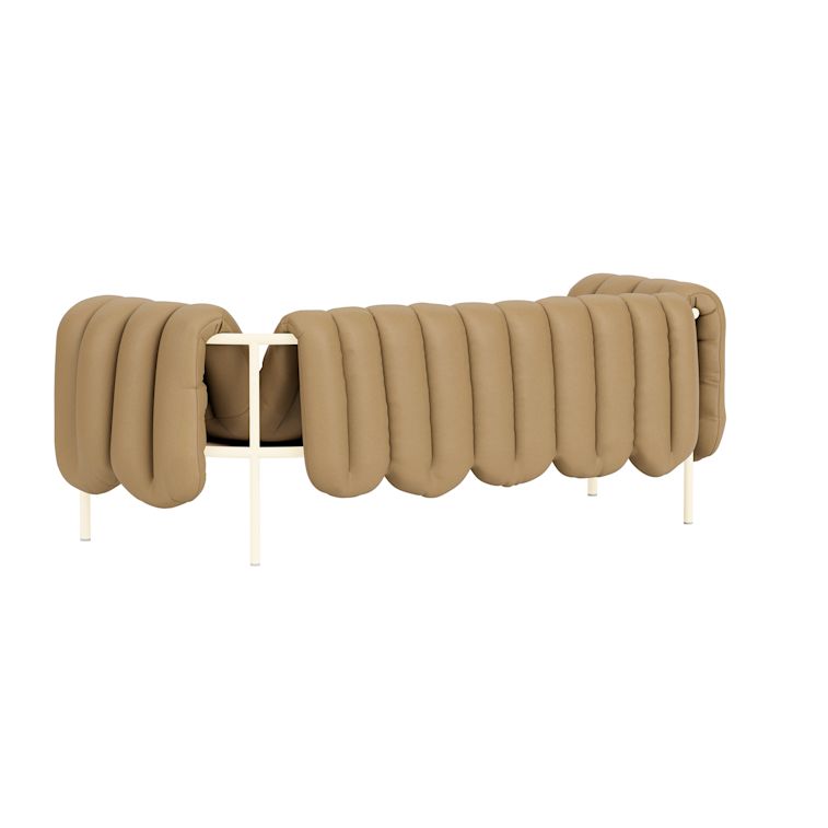 Puffy 2.5-seater Sofa, Elmosoft Leather 03009 / Cream, Art. no. 95979 (image 3)