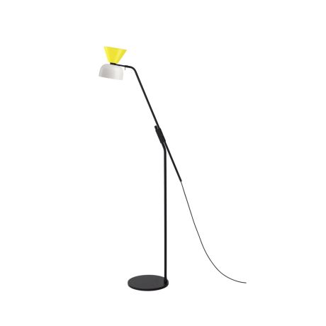 Alphabeta Floor Lamp, Sulfur Yellow / Silk Grey