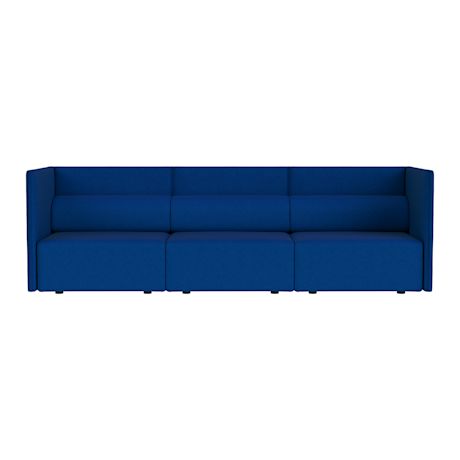 Palo Block 3-seater Sofa Medium Back, Sera Cobalt
