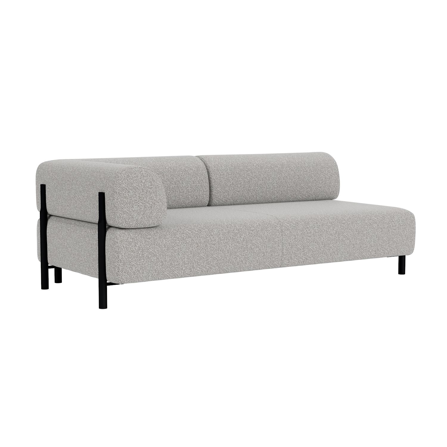 2-seater Sofa Chaise Left, Storr 612/Black