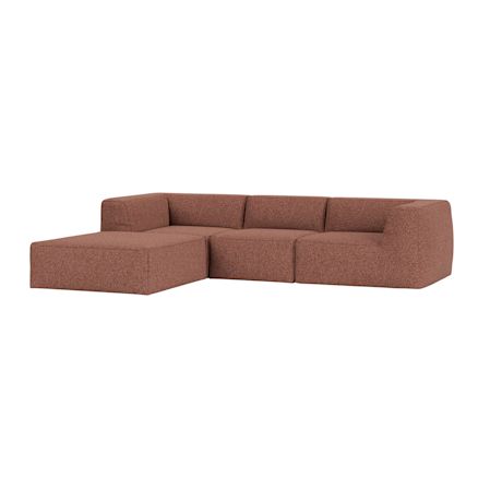 Great 3-seater Sofa Narrow Chaise Left, Safire 0013
