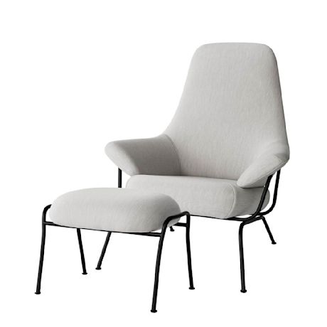 Hai Lounge Chair + Ottoman, Shell