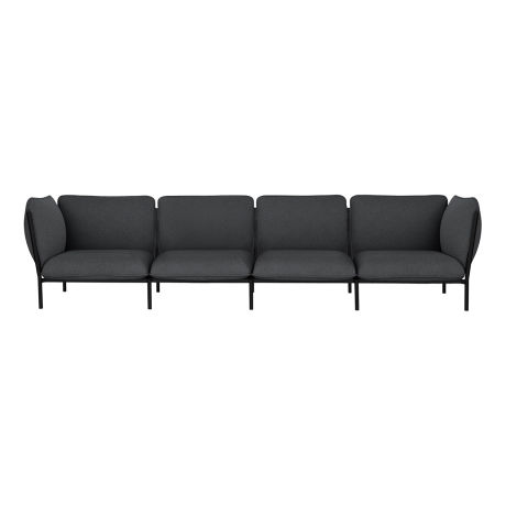 Kumo 4-seater Sofa with Armrests, Graphite