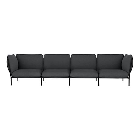 Kumo 4-seater Sofa with Armrests, Graphite