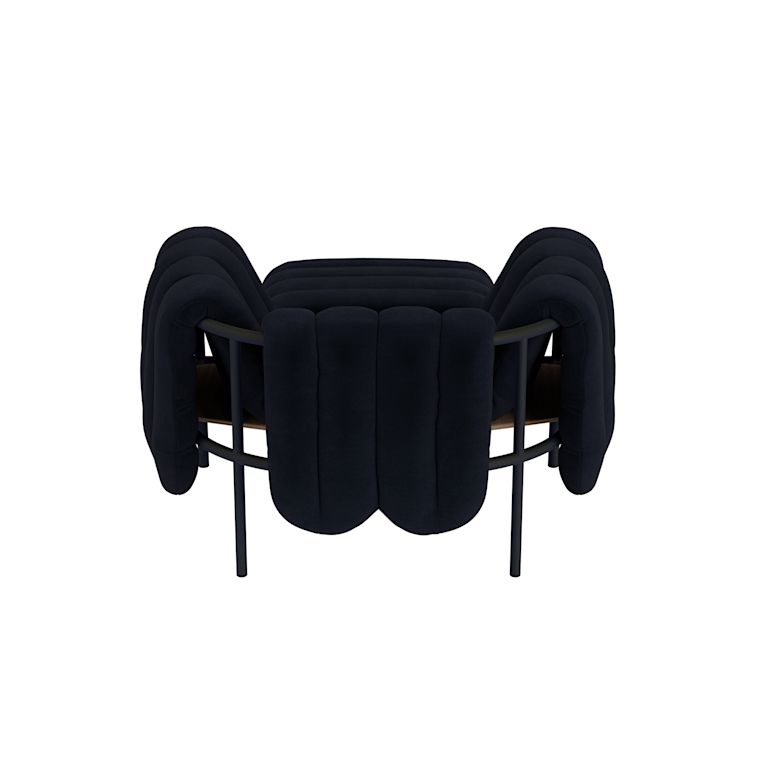 Puffy Lounge Chair + Ottoman, Velluto Coex VL30 / Black Grey (UK), Art. no. 32042 (image 4)