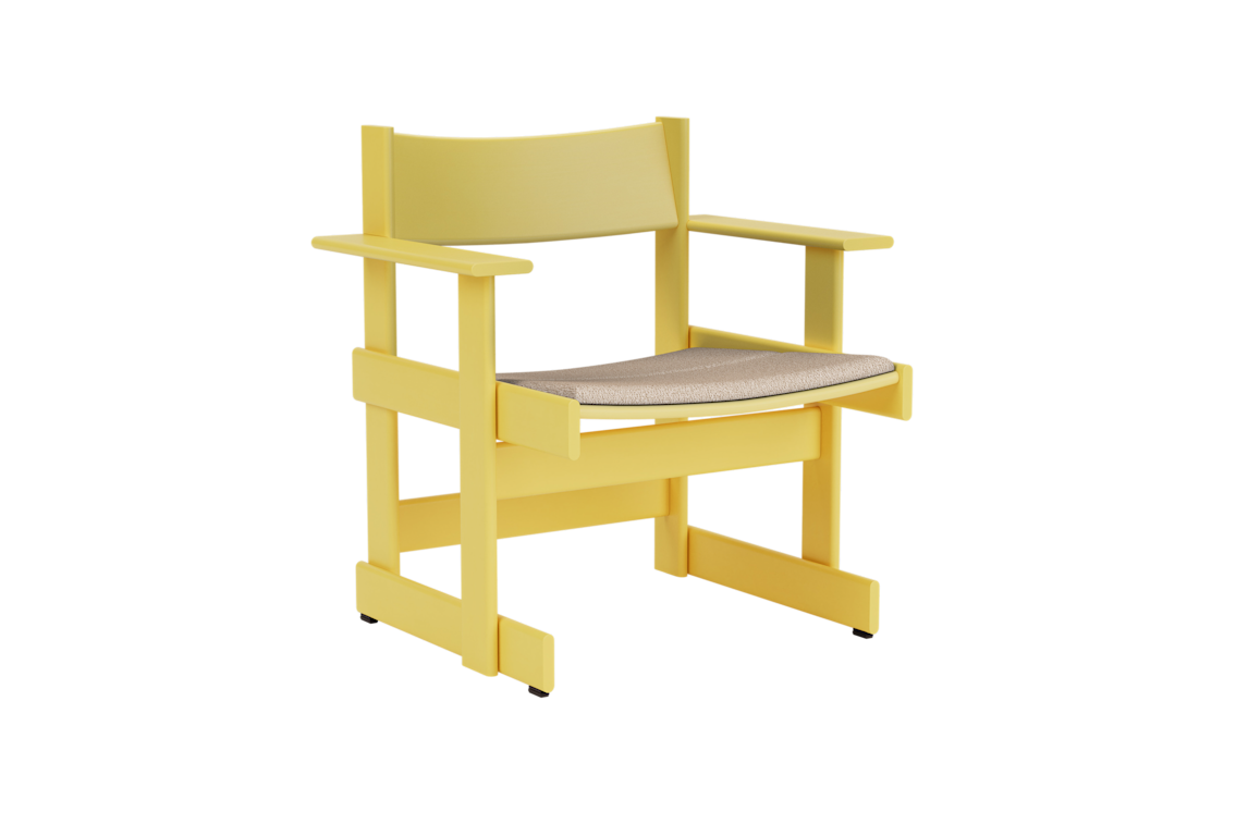 Bullnose Lounge Chair, Yellow / Swan Seat Pad, Art. no. 31670 (image 1)